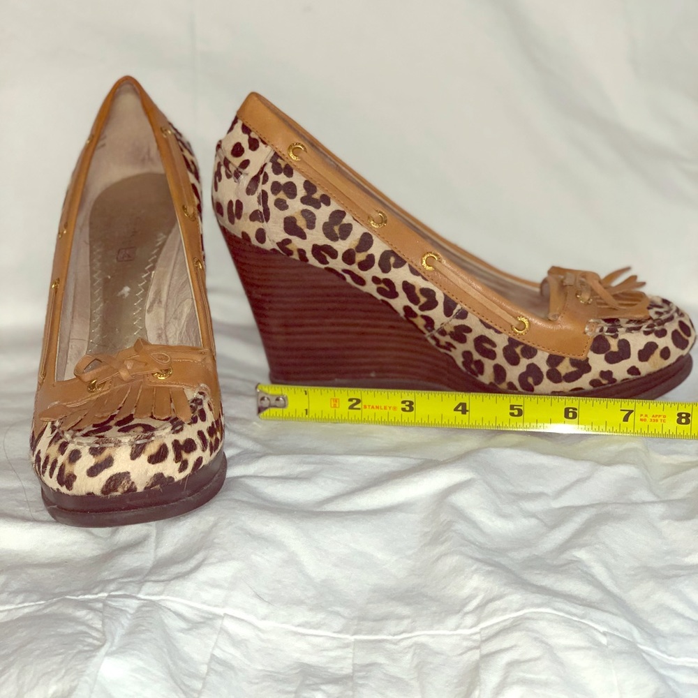 Sperry wedge loafer leopard